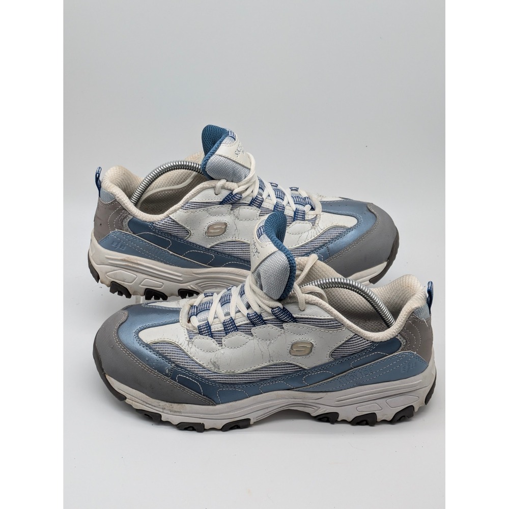 Skechers Work Steel Toe Safety Shoes Womens 11 Blue White Slip Resistant